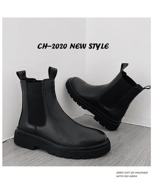 Botas Martin Chelsea Altas para Hombre Estilo Británico Clásico - Image 21