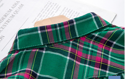Camisa Infantil de Algodón Puro a Cuadros - Image 8