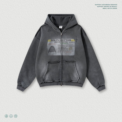 Sudadera Estilo Cardigan con Cierre y Diseño Roto - Image 5