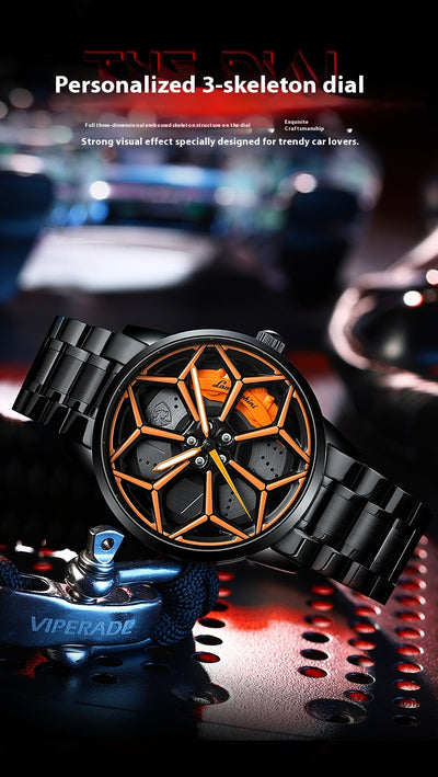 Reloj de Cuarzo Luminoso con Esfera Giratoria para Hombre - Image 7