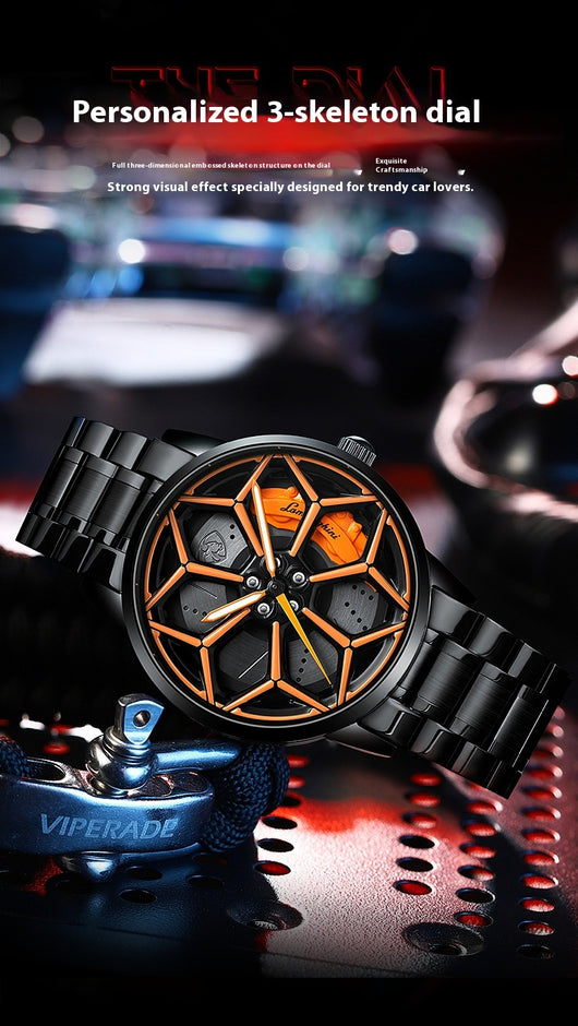 Reloj de Cuarzo Luminoso con Esfera Giratoria para Hombre - Image 7