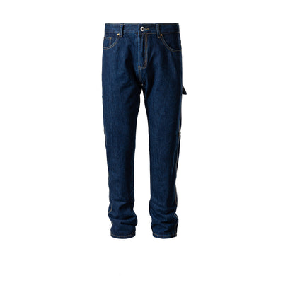Pantalones Slim Unisex con Costuras Topstitched y Bordados