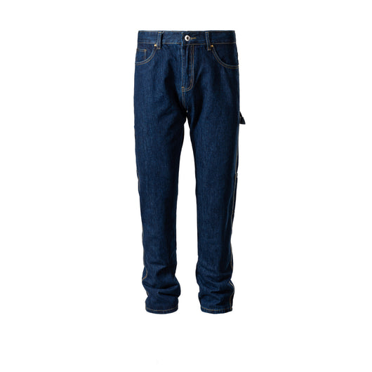 Pantalones Slim Unisex con Costuras Topstitched y Bordados