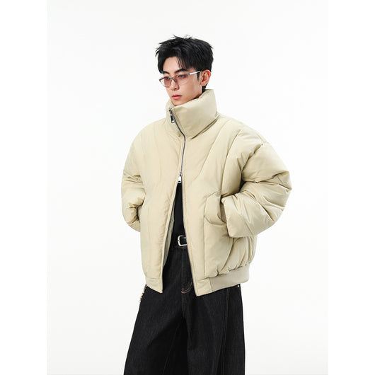 Chaqueta de Cuello Alto en Algodón para Hombre - Estilo Urbano Invierno - Image 3