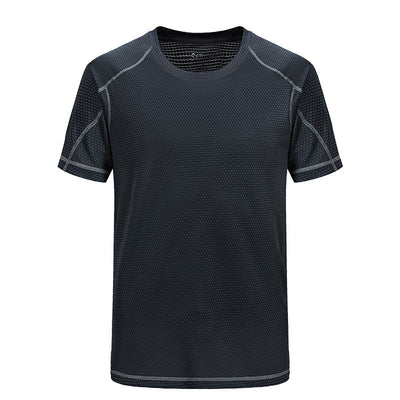 Camiseta Manga Corta de Seda para Hombre - Secado Rápido Cuello Redondo - Image 48