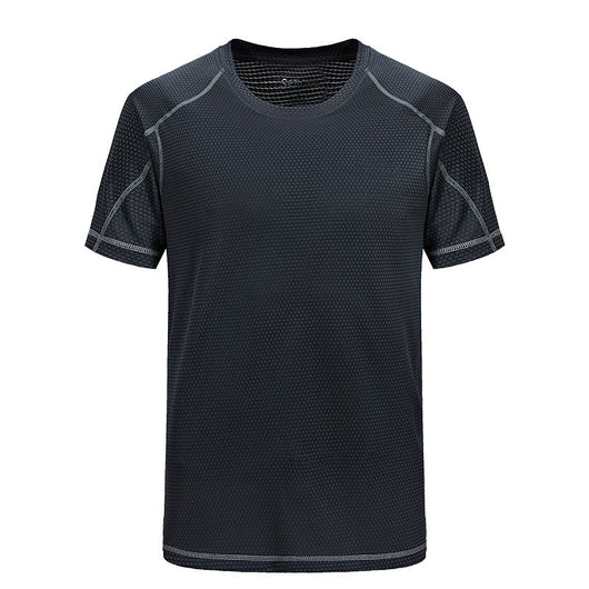 Camiseta Manga Corta de Seda para Hombre - Secado Rápido Cuello Redondo - Image 48