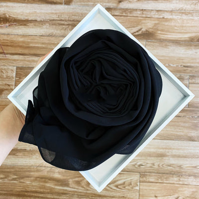 Pañuelo Hijab de Gasa Perlada Liso para Mujer - Image 39