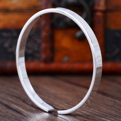 Pulsera de Plata Pulida para Parejas - Diseño Minimalista - Image 13