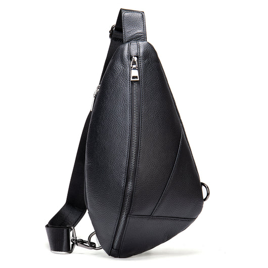 Bolsa de Pecho en Cuero Genuino - Estilo Retro Clásico para Hombre - Image 2