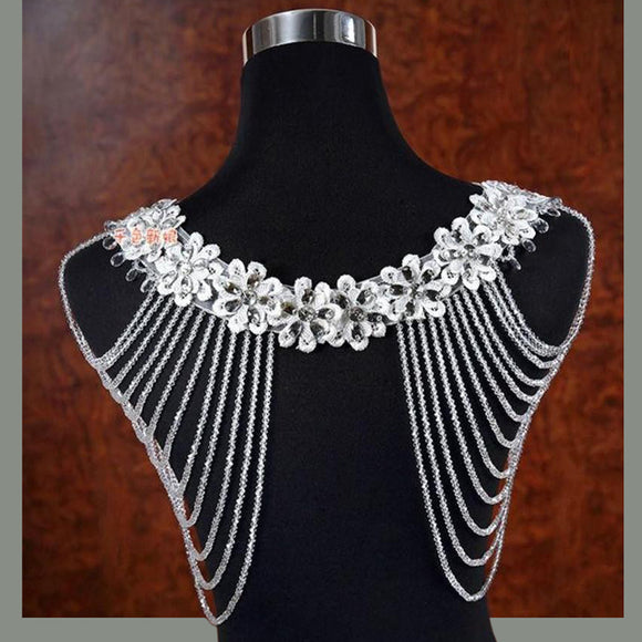 Chal Nupcial Artesanal con Cuentas de Cristal