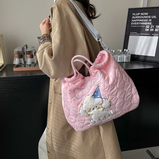 Bolsa Crossbody con Bordado de Caricaturas Adorables - Image 2