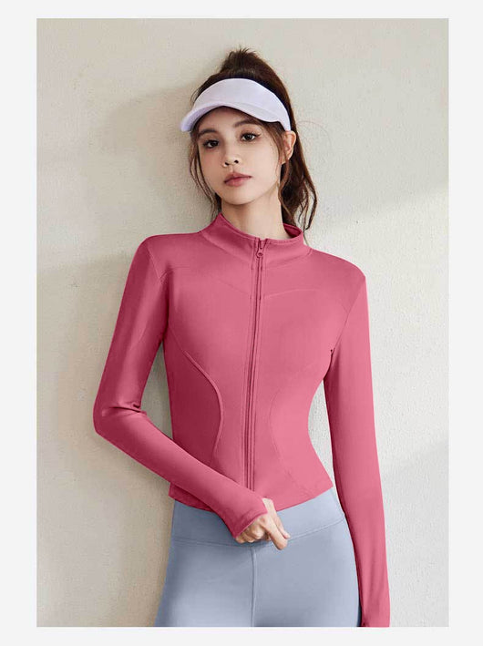 Chaqueta Deportiva Mujer Manga Larga Ajustada para Running, Fitness y Yoga - Image 47