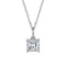 La Moissanite Pendant Necklace 9 Sterling Plateado Pear Shape 3 Estilo