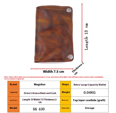 Cartera Larga para Hombre Estilo Retro Europeo con Múltiples Compartimentos - Image 27