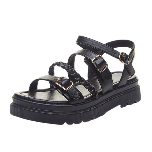 Sandalias Escolares Estilo Hada de Base Plana Gruesa - Versión Coreana para Niñas - Image 10