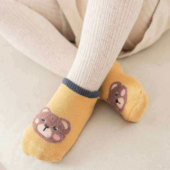 Calcetines Antideslizantes para Bebé con Diseño Cartoon y Suela Reforzada