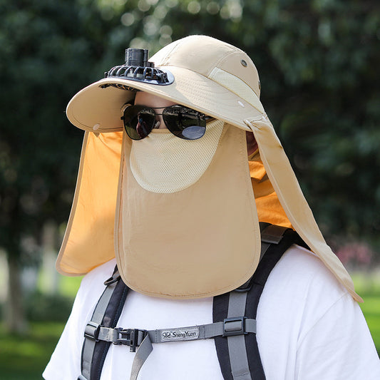 Sombrero de Protección Solar con Cobertura Facial para Pesca y Montaña