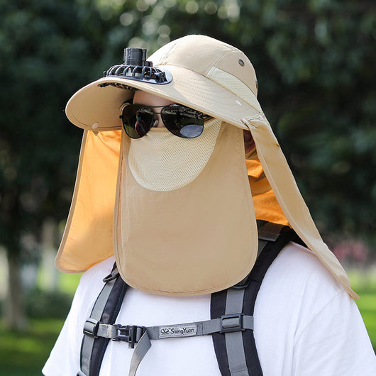 Sombrero de Protección Solar con Cobertura Facial para Pesca y Montaña