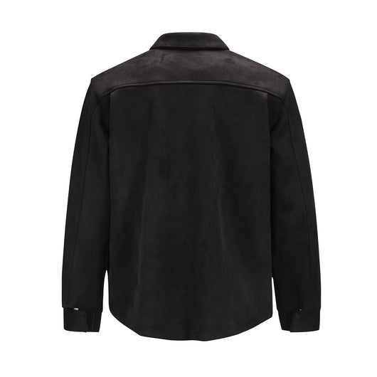 Chaqueta Casual Suelta de Terciopelo Acolchado en Cuero - Image 9