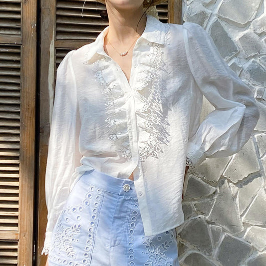 Blusa Francesa Elegante de Manga Larga - Estilo Socialite para Mujer - Image 2