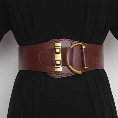 Cinturón Elástico Ancho para Mujer - Decorativo Versátil para Vestidos, Suéteres y Abrigos