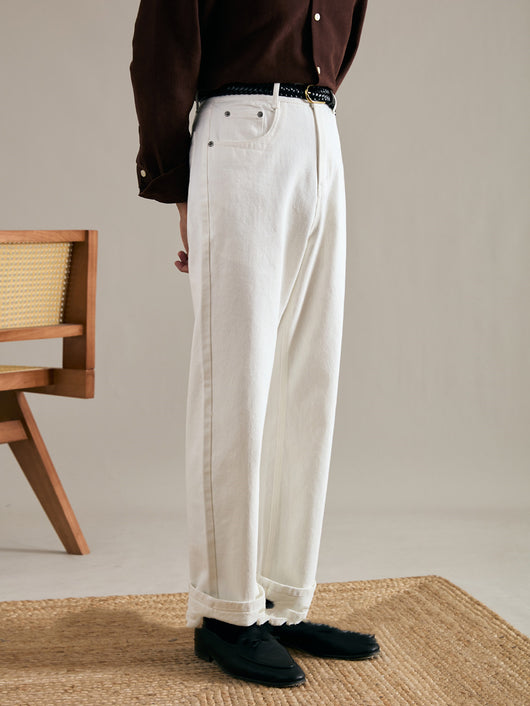 Pantalones Rectos Sueltos Vintage Lavado para Hombre - Image 7
