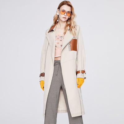 Abrigo Tipo Trinchera de Diseño Premium con Detalles Contrastantes para Mujer - Image 2