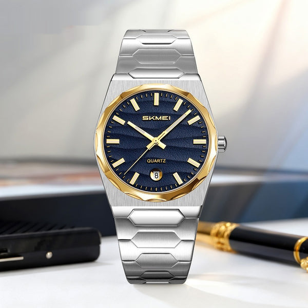 Reloj para Hombre con Banda de Acero y Función Calendario