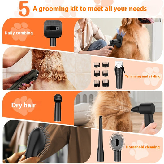 Secador y Cortadora de Pelo para Mascotas de Alta Potencia con Soplado y Succión - Image 6