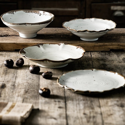 Plato Vintage de Encaje para Dim Sum y Frutas