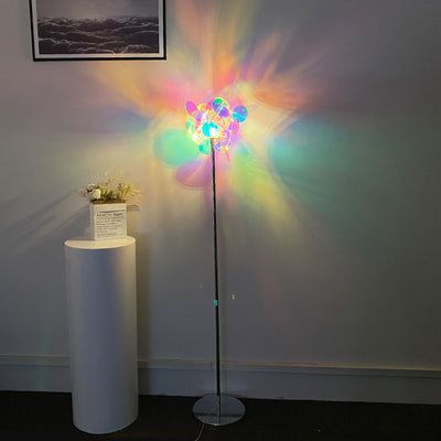 Lámpara de Piso Aurora Romántica con Luz LED Ajustable - Diseño Acrílico DIY