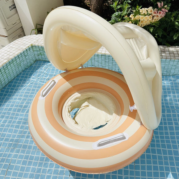 Flotador Anillo Parasol para Piscina con Pedestal