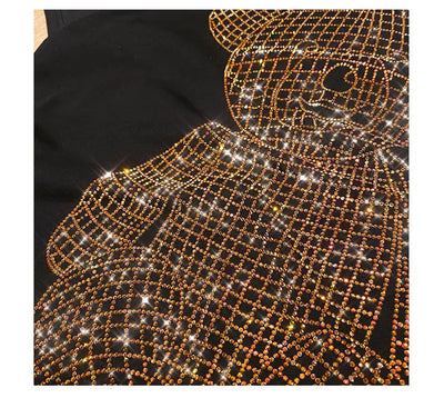Playera Diamante Brillante Dorada Mediana para Mujer - Image 17