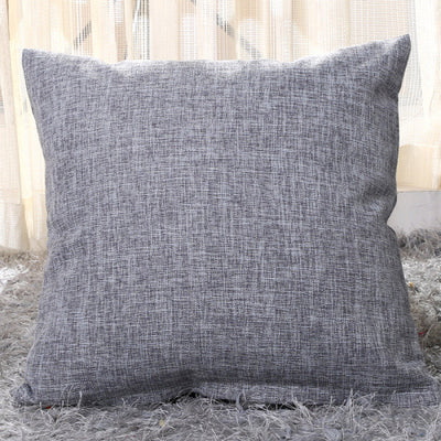 Funda de Almohada de Lino Natural Color Sólido para Sofá y Cama - Image 13