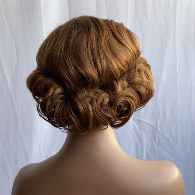 Peluca Frontal de Encaje Cabello Rizado Corto Volumen Abundante - Image 4