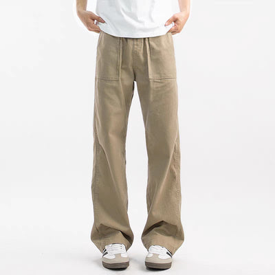 Pantalones Cargo Retro Maillard de Corte Recto para Hombre - Image 3
