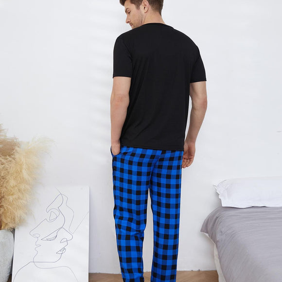 Pijama Masculino Corto Cómodo para Descanso