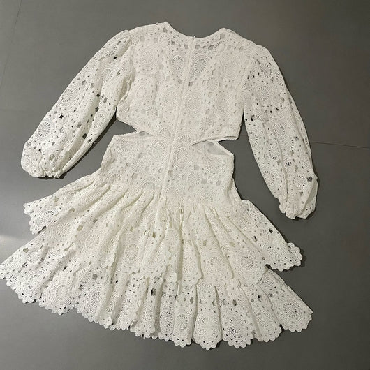 Vestido Elegante con Encaje Calado y Escote en V para Mujer - Image 17