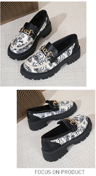 Mocasines Plataforma Plus Size con Cadena Dorada - Estilo Nacional Elegante - Image 20