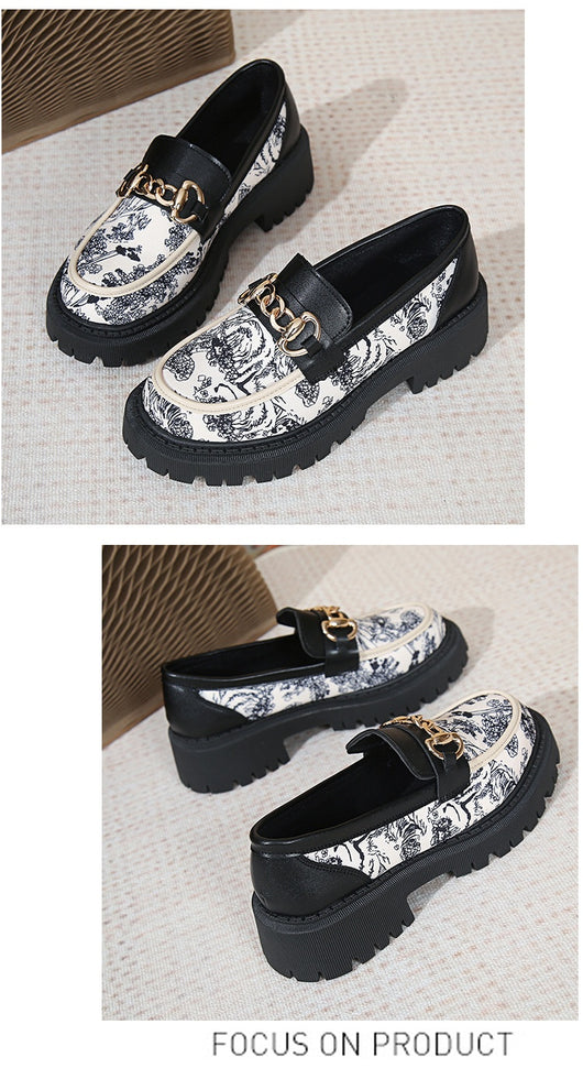 Mocasines Plataforma Plus Size con Cadena Dorada - Estilo Nacional Elegante - Image 20