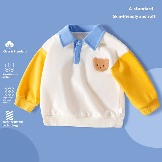 Camisa Infantil Primavera Otoño con Cuello Solapa - Image 7