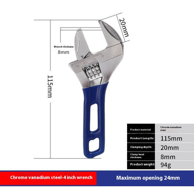 Llave Inglesa Ajustable Portátil de Apertura Grande - Image 9