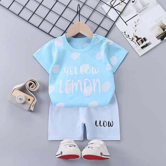 Conjunto Infantil de Algodón Puro: Playera y Shorts Estilo Coreano - Image 9