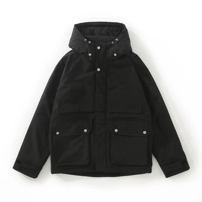 Chaqueta Acolchada de Plumón Blanco con Capucha para Hombre - Versátil y Cálida - Image 10