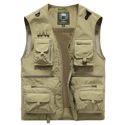 Chaleco Táctico de 14 Bolsillos para Hombre - Ideal para Senderismo, Pesca y Fotografía - Image 15