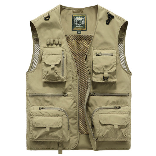 Chaleco Táctico de 14 Bolsillos para Hombre - Ideal para Senderismo, Pesca y Fotografía - Image 15