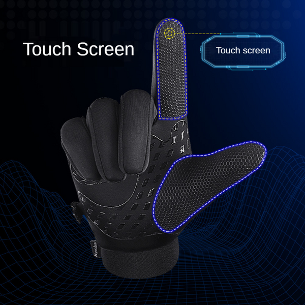 Guantes de Ciclismo Impermeables y Resistentes al Viento con Pantalla Táctil