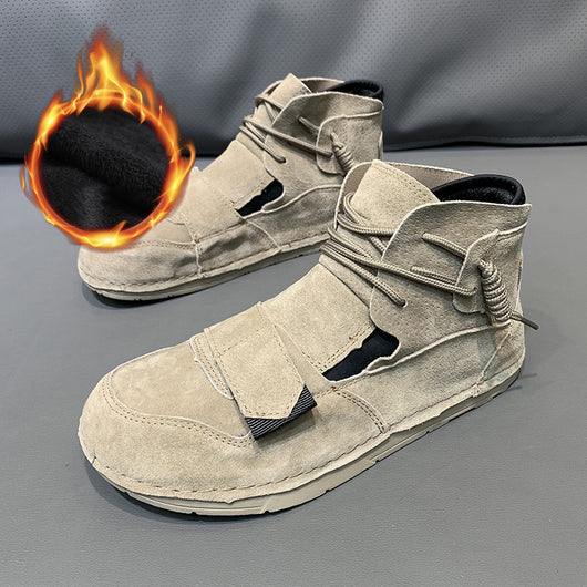 Zapatos Altos de Cuero para Hombre con Cierre Velcro - Estilo Moderno - Image 5