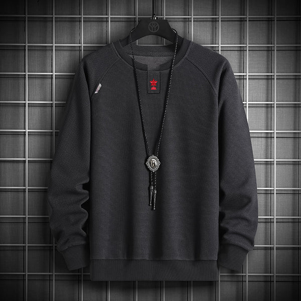Sudadera Cuello Redondo con Parche Bordado de Cinco Estrellas