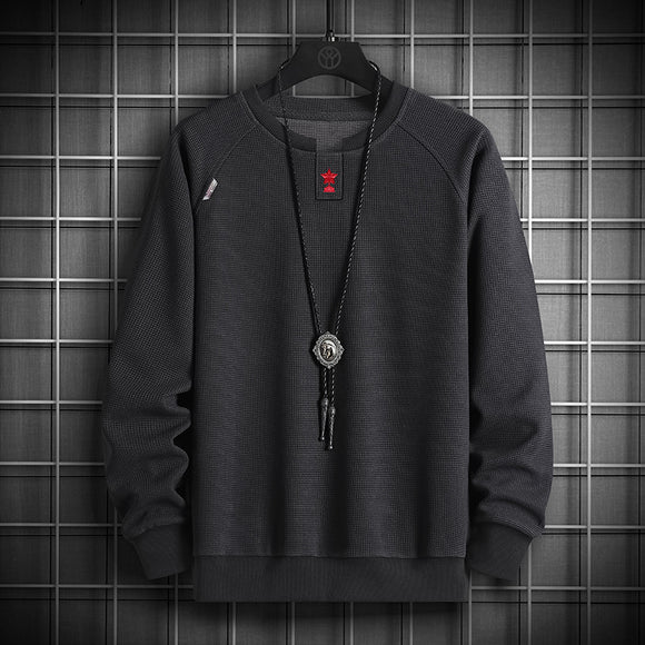 Sudadera Cuello Redondo con Parche Bordado de Cinco Estrellas